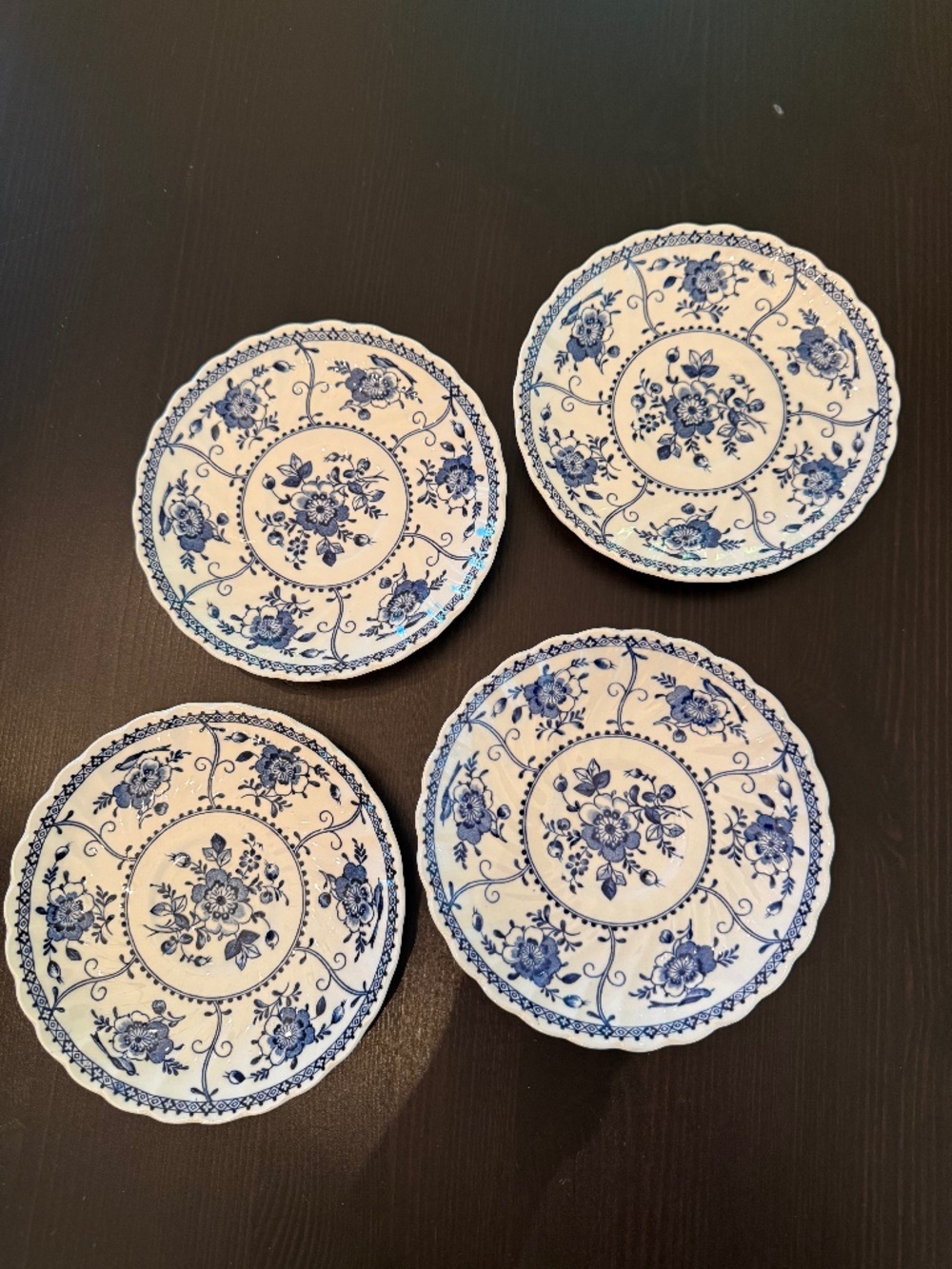 Four vintage Johnson Bros plates